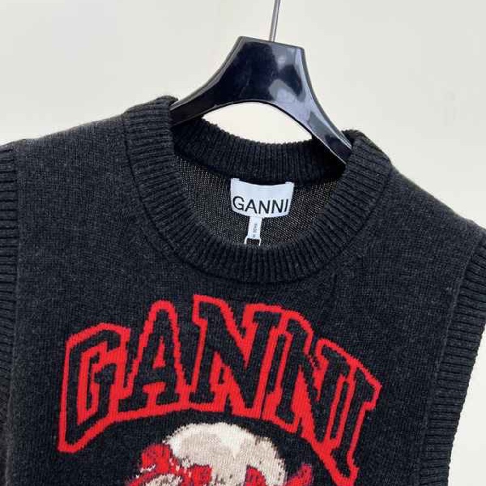 Ganni Black and Red Sweater Vest - Picture 3 of 6